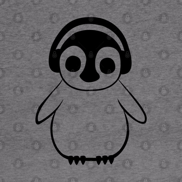 Penguin Listens to Music by snknjak